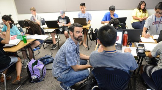 Instructor teaching students in class