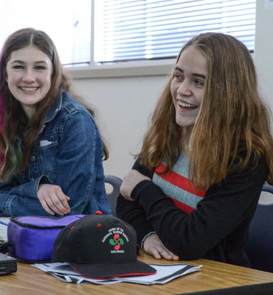 Davidson Academy students smiling in class