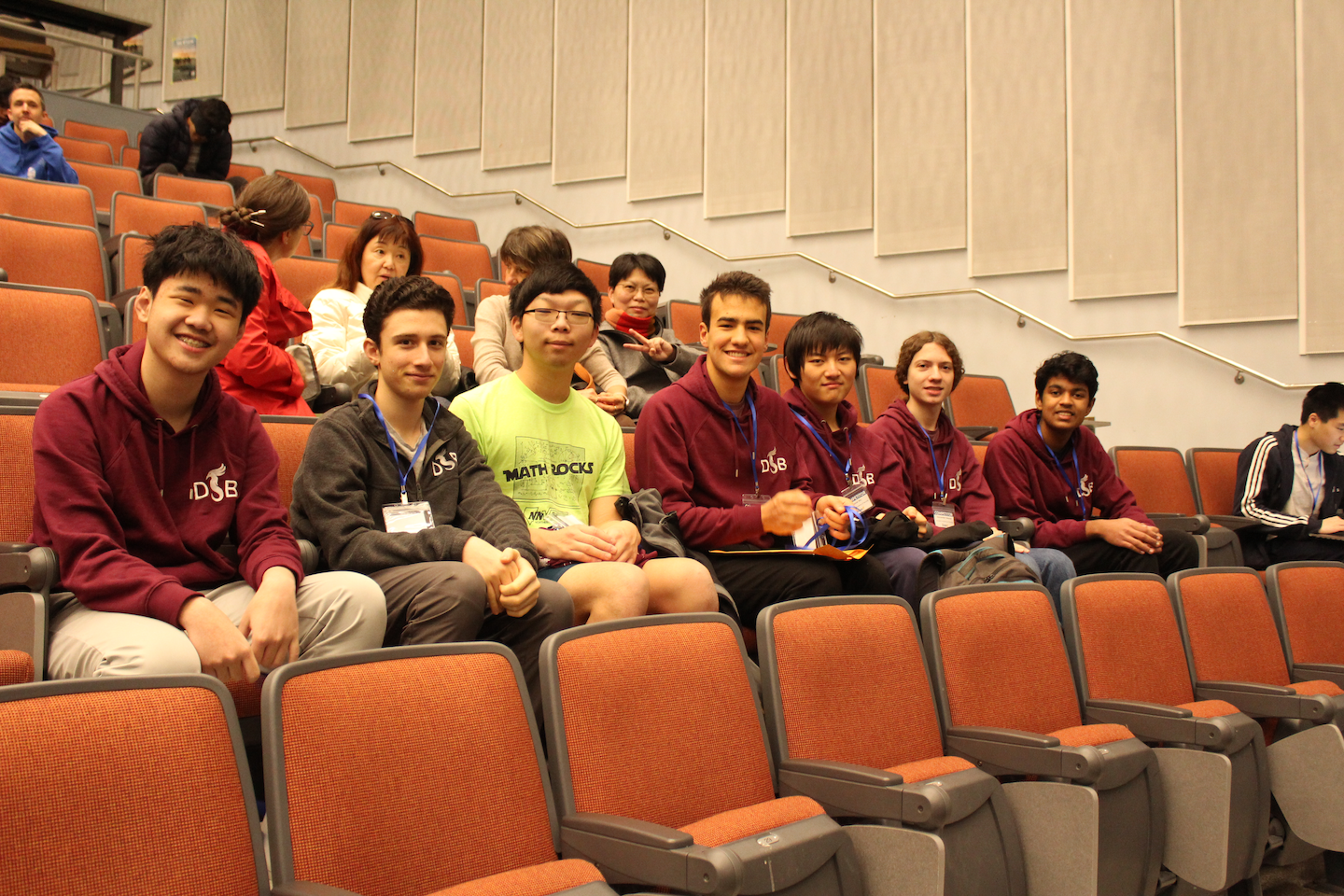 Students sitting in an auditorium